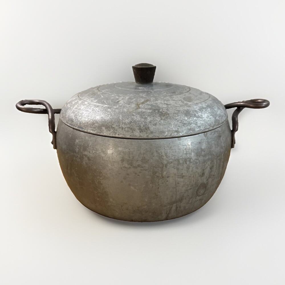 Set Vtg Wear-Ever Hallite Aluminum Dutch Oven 5.5qt 2306 Pot & J901 Pan Cookware